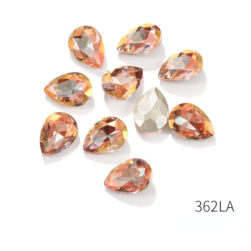 Drop Water Shape 10*14mm/13*18mm Nail Art Crystal Shiny Diamond Rhinestone for DIY Accessories