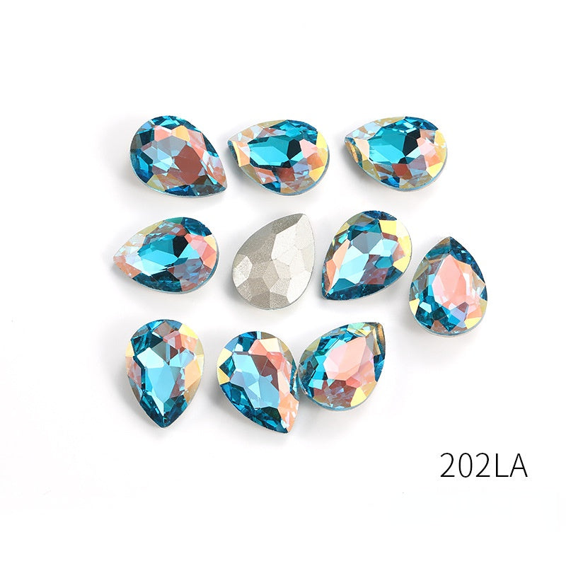 Drop Water Shape 10*14mm/13*18mm Nail Art Crystal Shiny Diamond Rhinestone for DIY Accessories