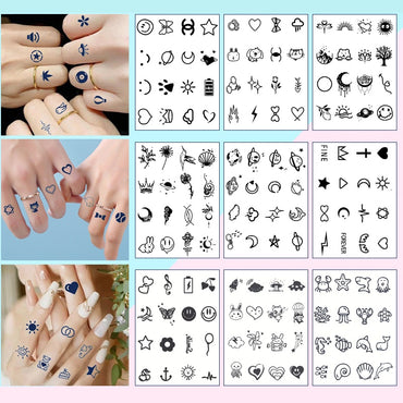 Fashion Small Tattoo Stickers Cute Student Finger Ins Style Semi-permanent Herbal Tattoo Stickers