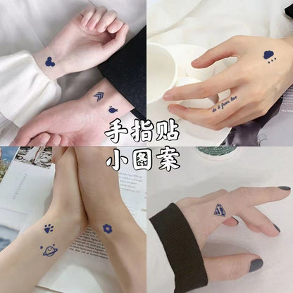 Small Tattoo Stickers Cute Student Finger Ins Style Semi-permanent Herbal Tattoo Stickers