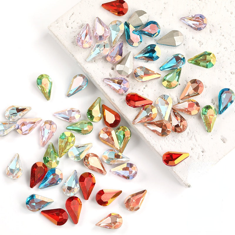 8*13mm 50PCS Drop Shape Nail Art Crystal for DIY Handmade Rhinestones Jewelry Making Accessories