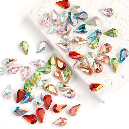 8*13mm 50PCS Drop Shape Nail Art Crystal for DIY Handmade Rhinestones Jewelry Making Accessories