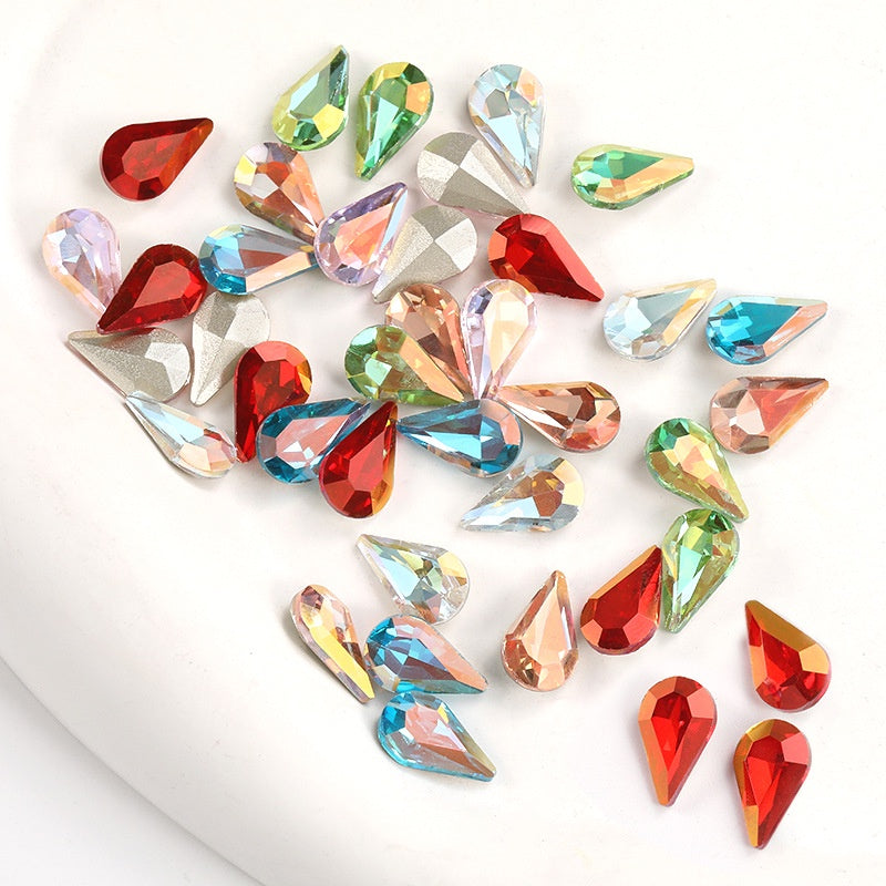 8*13mm 50PCS Drop Shape Nail Art Crystal for DIY Handmade Rhinestones Jewelry Making Accessories