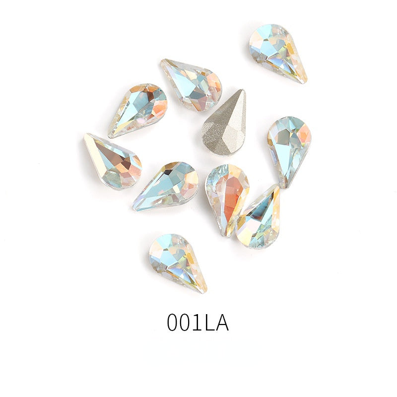 8*13mm 50PCS Drop Shape Nail Art Crystal for DIY Handmade Rhinestones Jewelry Making Accessories