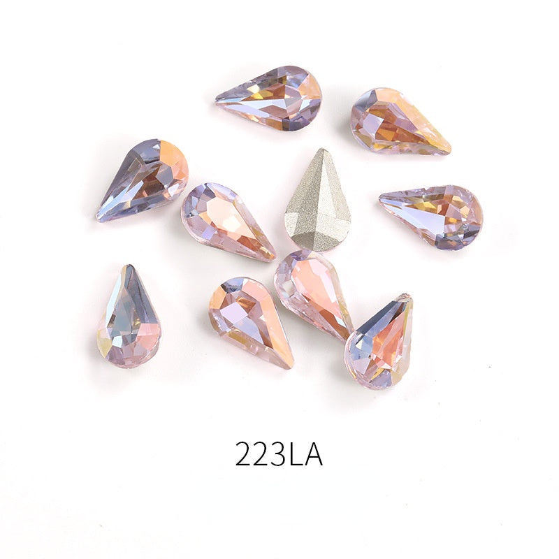 8*13mm 50PCS Drop Shape Nail Art Crystal for DIY Handmade Rhinestones Jewelry Making Accessories