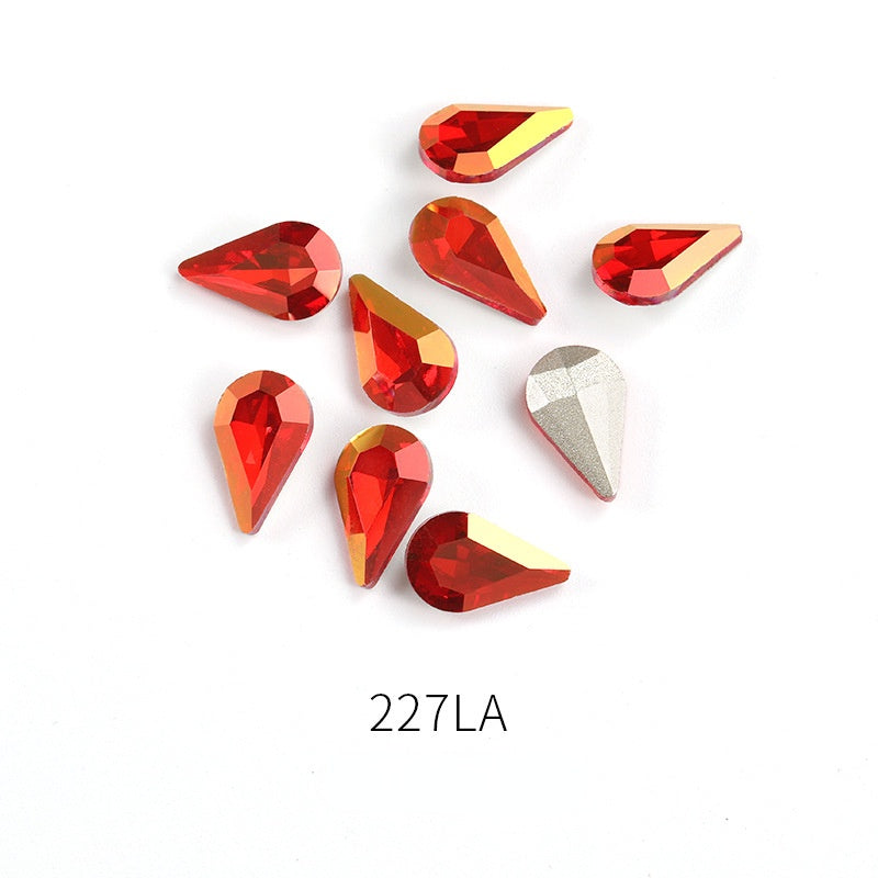 8*13mm 50PCS Drop Shape Nail Art Crystal for DIY Handmade Rhinestones Jewelry Making Accessories