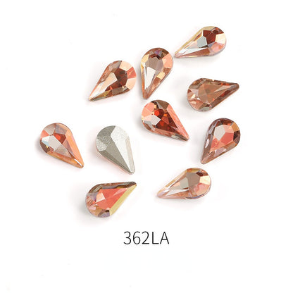 8*13mm 50PCS Drop Shape Nail Art Crystal for DIY Handmade Rhinestones Jewelry Making Accessories