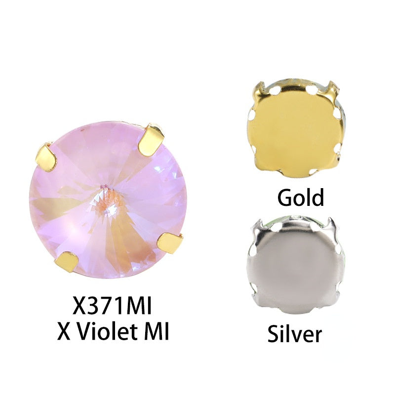 Mocha Fluorescent Series Round 8/12mm Sew on Crystal Rhinestone for Clothing Accessories
