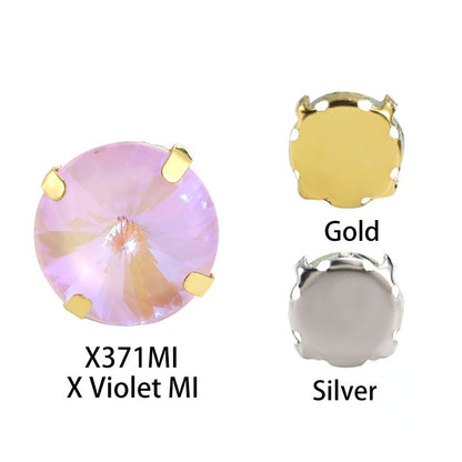 Mocha Fluorescent Series Round 8/12mm Sew on Crystal Rhinestone for Clothing Accessories