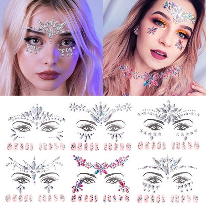 Halloween Face Decoration New Color Face Crystal Sticker Acrylic Diamond Tattoo Sticker