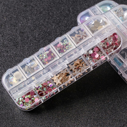 Transparent Nail Art Storage Box Multi-functional and Multi-style Removable Nail Art Jewelry Storage Box