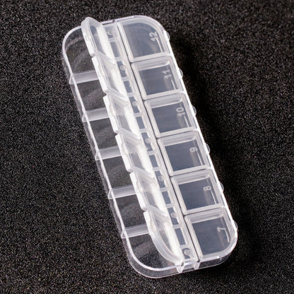 Transparent Nail Art Storage Box Multi-functional and Multi-style Removable Nail Art Jewelry Storage Box