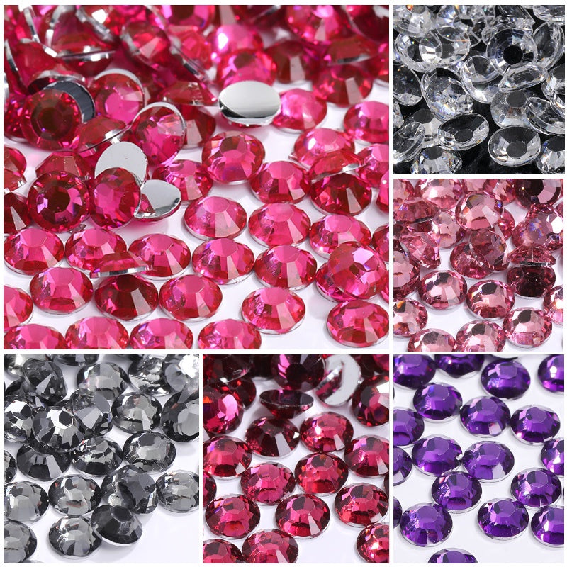 Gemstone filled 2/3/4/5/6mm Henna beads/Henna Gems/Rhinestone