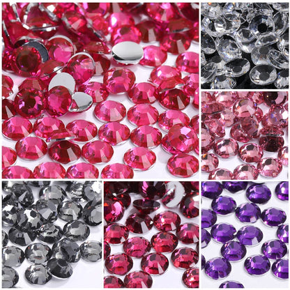 Gemstone filled 2/3/4/5/6mm Henna beads/Henna Gems/Rhinestone
