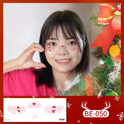 Face Sticker Kids Girls Christmas Sticker Masquerade Makeup Waterproof Tattoo Stickers