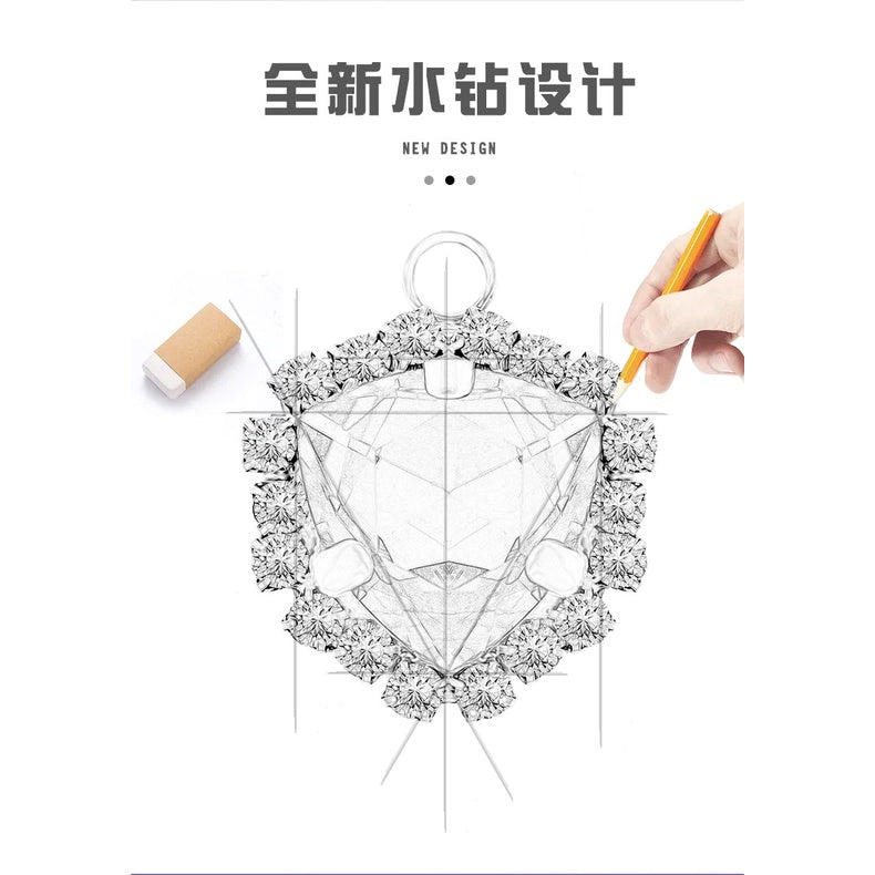 Fashion Pendant Fat Triangle Crystal Glass Claw Rhinestone Diy Necklace Earrings Accessories