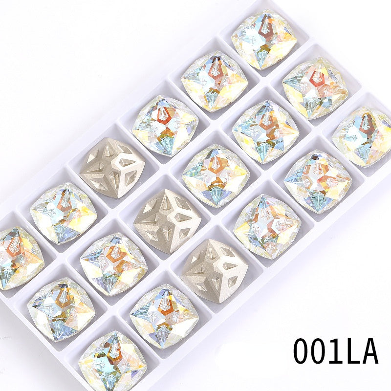 Star Meteorite Series K9 High-grade Fat Square Crystal Glass Diamond Bag Dress Accessories