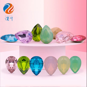 High-end water drop high-top drill special-shaped rhinestone DIY jewelry accessories pointed bottom drill nail art sticker drilling material
