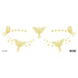 Gold Stickers Beauty Makeup Sweet Makeup Party Concert Gold Face with Waterproof Tattoo Stickers