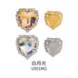 10PCS Heart Shape Buttons Glass Claw Crystal Around Edge Hand Sewn Rhinestone Diy Jewelry Accessories