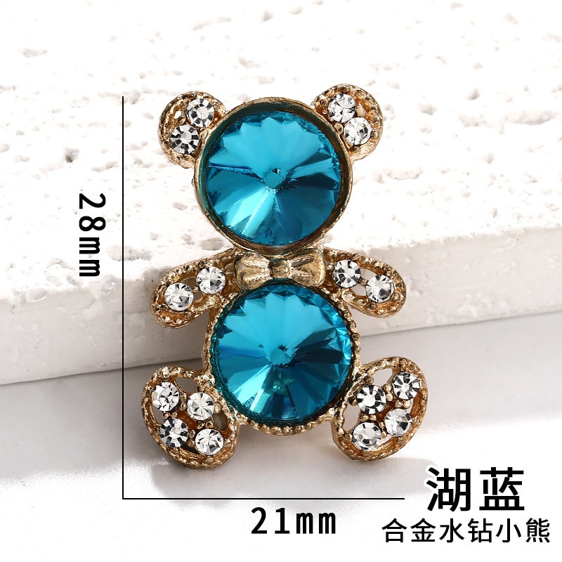 Crystal Bear Multi-color Diamond Bear Brooch DIY Accessories