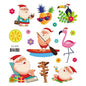 Face Stickers Christmas Cute Stickers Waterproof Children's Cartoon Glitter Snowflake Santa Claus