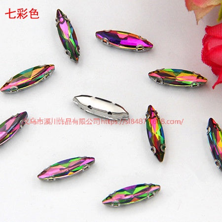 4*15mm Fine Horse Eyes Four Angle Claw Rhinestones Special Shape Crystal Rhinestones Hand Sewn Glass Rhinestones Anti-hook Claw Drill Accessories