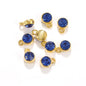 6MM Beads Pendant Shiny Crystal Diamond Glass Rhinestone  with Gold/Silver Zinc Base Necklace