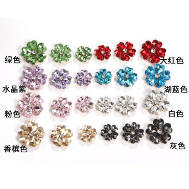 Golden Flower-Leaf Bridal Headpieces for Wedding Headband Bride Hair Pieces Crystal Flower Girl Hair Accessories Clothing Mobile Phone Case DIY Material