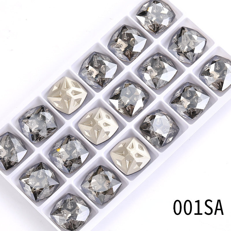 Star Meteorite Series K9 High-grade Fat Square Crystal Glass Diamond Bag Dress Accessories