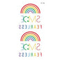 Hyuna Small Fresh Tattoo Stickers Cute Smiley Rainbow Lines Waterproof Tattoo Stickers Instagram Style