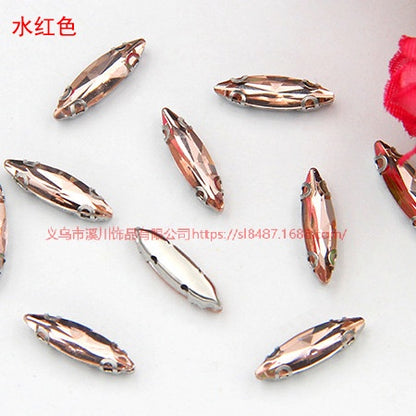 4*15mm Fine Horse Eyes Four Angle Claw Rhinestones Special Shape Crystal Rhinestones Hand Sewn Glass Rhinestones Anti-hook Claw Drill Accessories