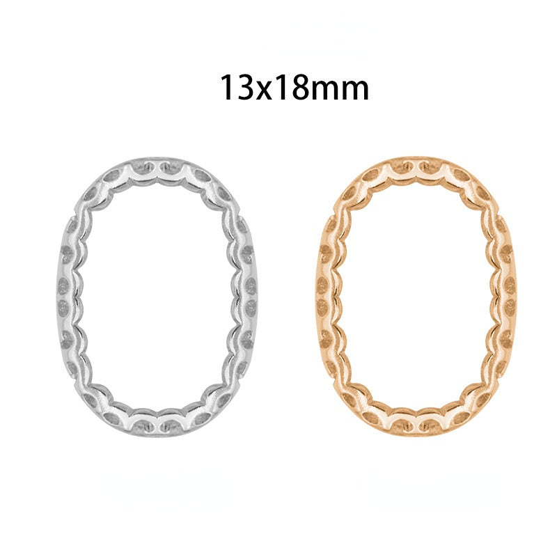 Golden/Silver Nest Shape Bottom/Sew on Rhinestone DIY Jewelry Making/Copper Material