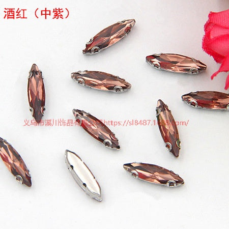 4*15mm Fine Horse Eyes Four Angle Claw Rhinestones Special Shape Crystal Rhinestones Hand Sewn Glass Rhinestones Anti-hook Claw Drill Accessories