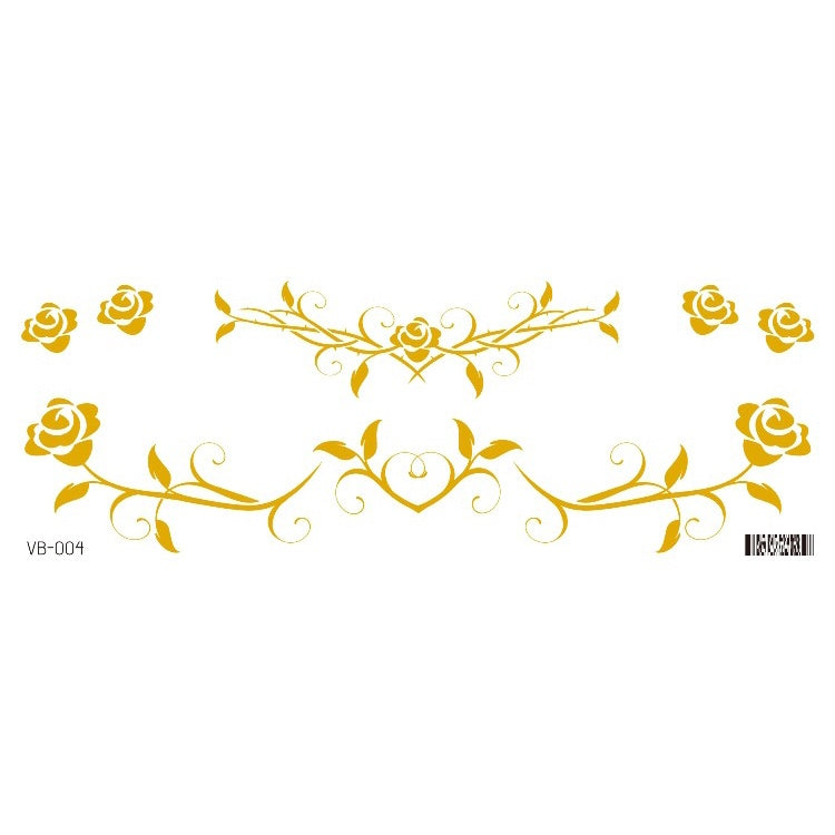 Gold Stickers Beauty Makeup Sweet Makeup Party Concert Gold Face with Waterproof Tattoo Stickers