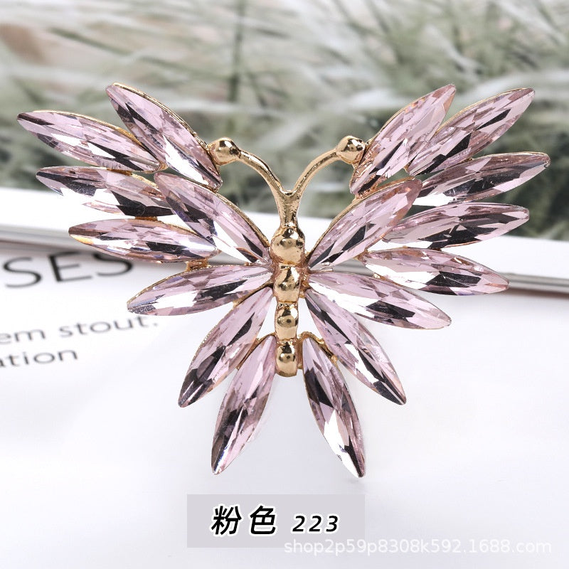 Full of Diamond Crystal Butterfly Alloy Cell Phone Case DIY Crocs Accessories
