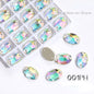 11*16/13*18/17*24mm Oval Shape K9 Glass Crystal Stones Sewing Rhinestones Buttons for Clothes Decoration