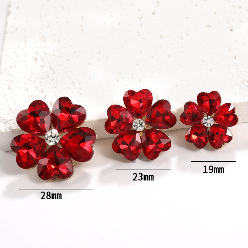 Golden Flower-Leaf Bridal Headpieces for Wedding Headband Bride Hair Pieces Crystal Flower Girl Hair Accessories Clothing Mobile Phone Case DIY Material