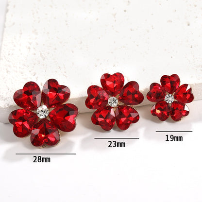 Golden Flower-Leaf Bridal Headpieces for Wedding Headband Bride Hair Pieces Crystal Flower Girl Hair Accessories Clothing Mobile Phone Case DIY Material