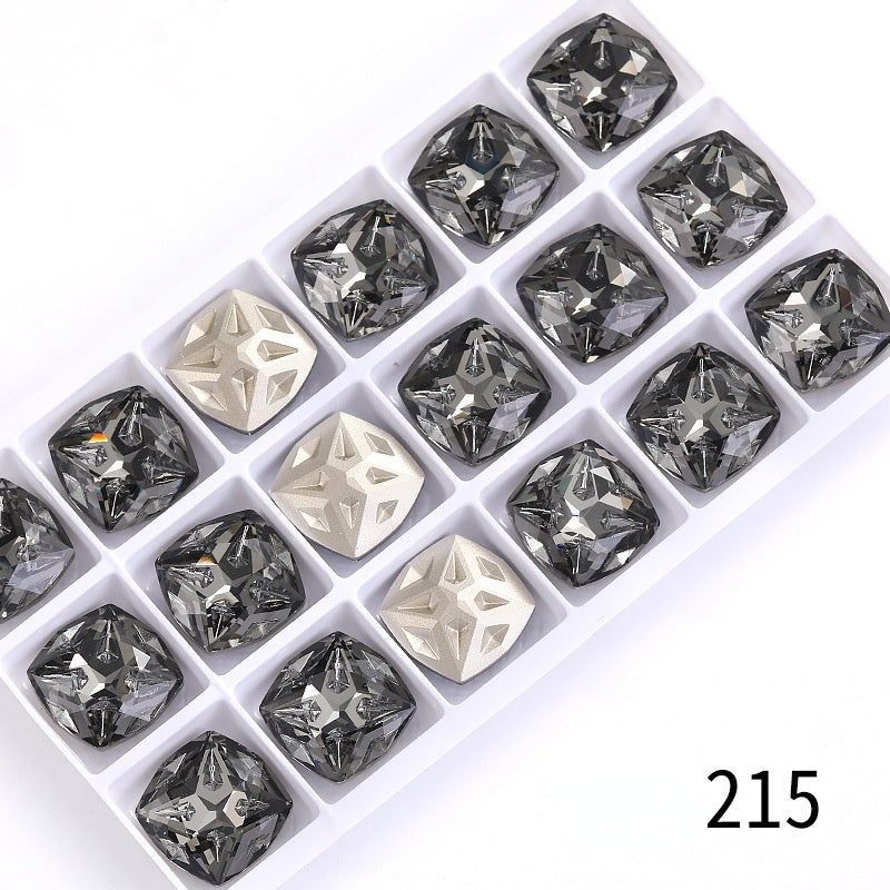 Star Meteorite Series K9 High-grade Fat Square Crystal Glass Diamond Bag Dress Accessories