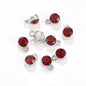 6MM Beads Pendant Shiny Crystal Diamond Glass Rhinestone  with Gold/Silver Zinc Base Necklace
