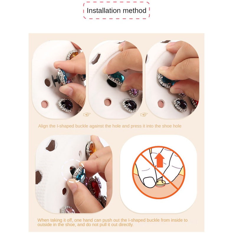 Selling Crocs Diy Accessories Cartoon Cute Girl Head Acrylic Mixed Shoes Flower Shoe Buckle Accessories