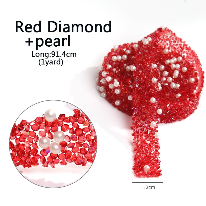Resin Strip with Costume Rhinestone Strip Patch with Back Rubber Crystal Lace Diy Handmade Jewelry Accessories