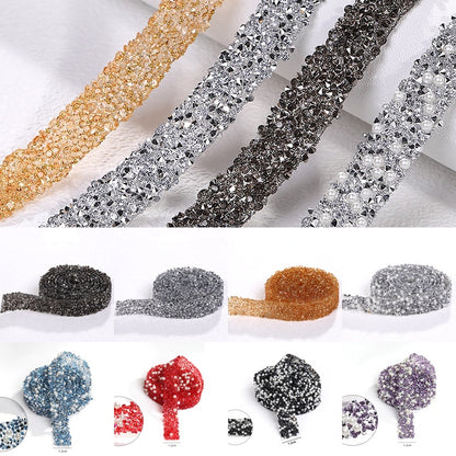Resin Strip with Costume Rhinestone Strip Patch with Back Rubber Crystal Lace Diy Handmade Jewelry Accessories