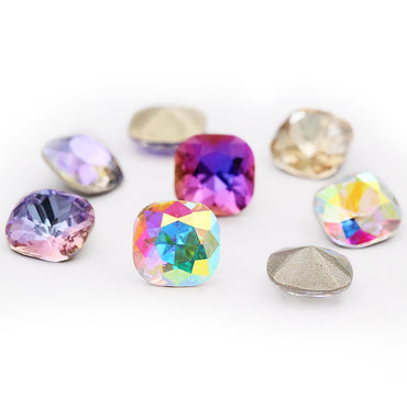 12mm Tip Bottom Special Shape Fat Square Crystal Diamond Tip Bottom Special Shape Glass Diamond Diy Jewelry Accessories Materials