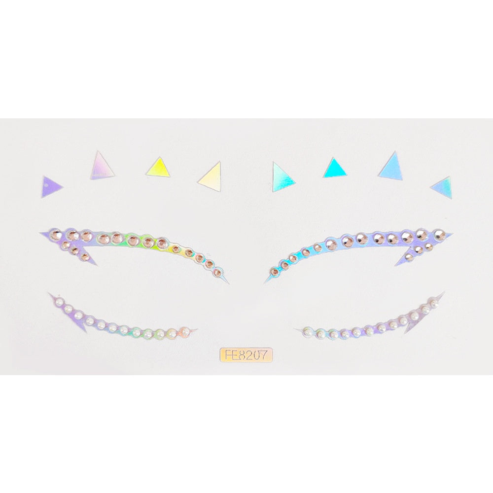 Laser Eye Patch Pearl Rhinestones Eye Acrylic Face Diamond Patch Paper