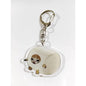 Funny Food Cat Acrylic Keychain Cat School Bag Pendant Transparent Cartoon Gift Keychain
