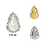 Water Drop Shape 6*10mm/8*13mm Sew on Rhinestone with Golden/Silver Bottom Shiny Crystal for Garments