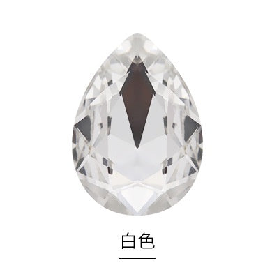 TonyBead 20 * 30mm water drop shape, factory wholesale glass material water drop crystal rhinestone mobile phone sticker diamond DIY accessories hair accessories handmade material glass diamond beads