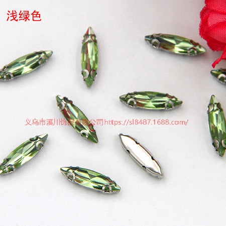 4*15mm Fine Horse Eyes Four Angle Claw Rhinestones Special Shape Crystal Rhinestones Hand Sewn Glass Rhinestones Anti-hook Claw Drill Accessories
